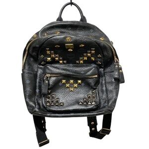MCM Studded Leather Backpack